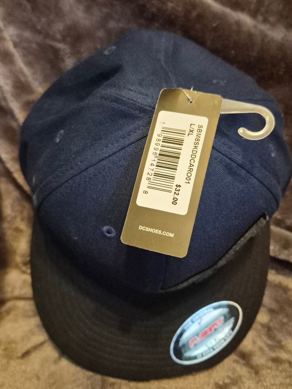 DC Shoes Flexfit Sports Skate Apparel Blue/Black L/XL Fixed Hat READ - Picture 7 of 10